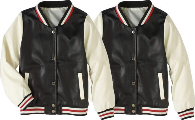 $5 (Reg $15) Girls' Leather Varsity Jacket + FREE Store Pickup