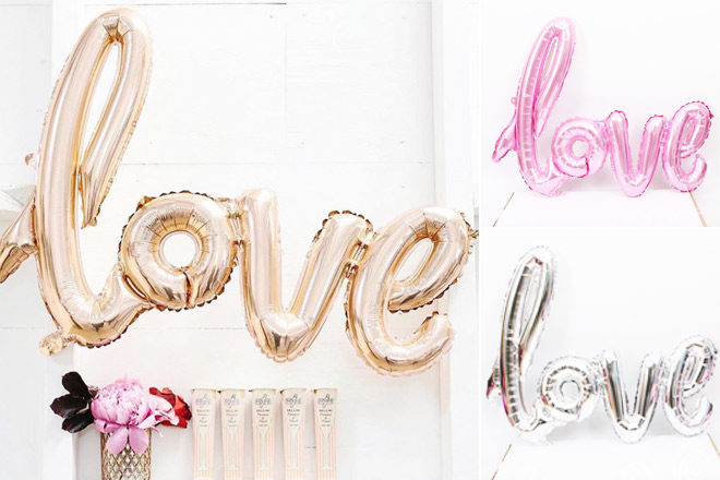 $4.99 (Reg $9) Love Foil Balloons 2-Pack