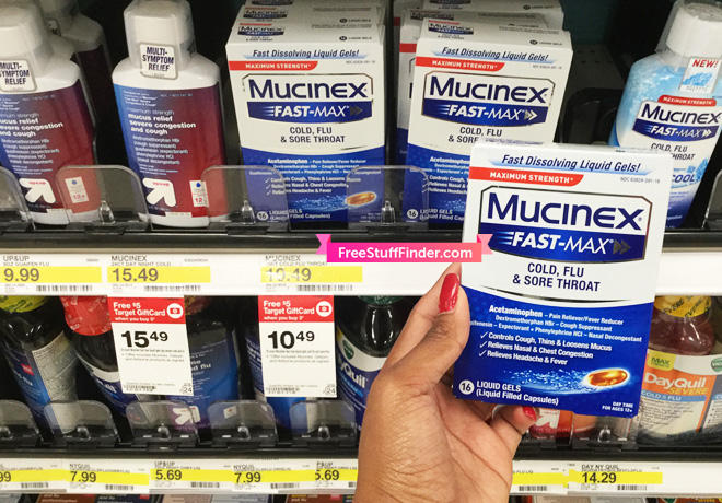 $5.39 (Reg $10.49) Mucinex Fast-Max Cold Medicine at Target (Print Now!)