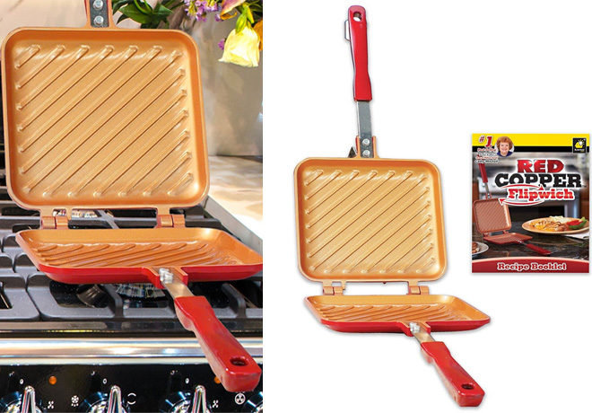$9.99 (Reg $20) Red Copper Flipwich Pan