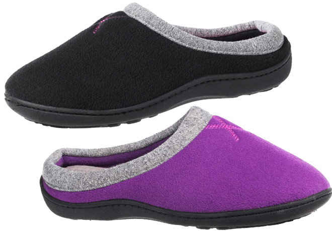 $5 (Reg $15) Isotoner Women's Fleece Slippers + FREE Store Pickup