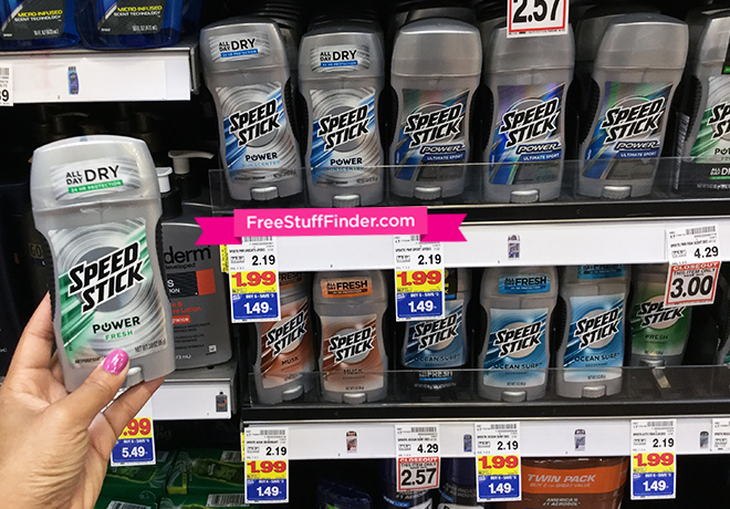 $0.75 (Reg $2.19) Speed Stick Deodorant at Kroger