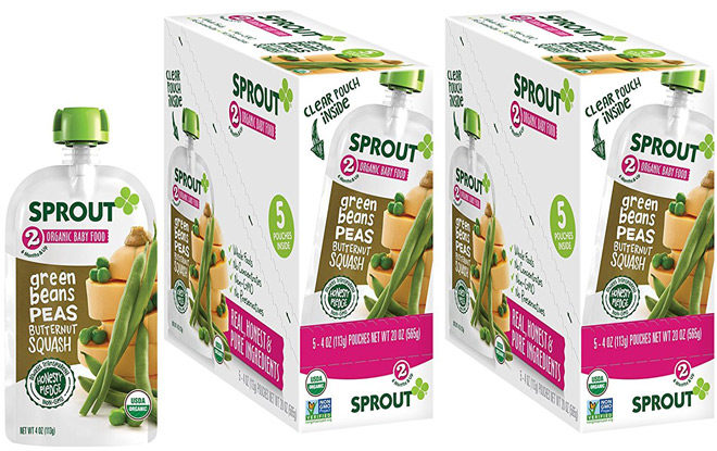 Sprouts Organic Baby Food Pouches 10-Pack for ONLY $8.79 + FREE Shipping on Amazon