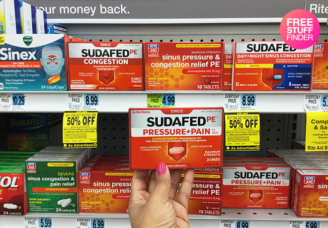 $5.74 (Reg $9) Sudafed PE and Tylenol Products at Rite Aid