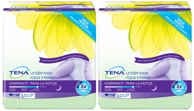 FREE Sample TENA Overnight Underwear Kit