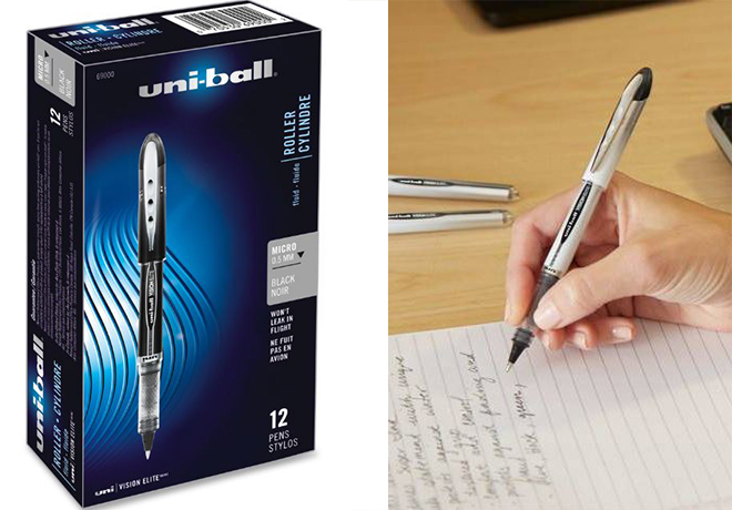 $1.45 (Reg $18) Uni-Ball Vision Rollerball Pen 12-Pack