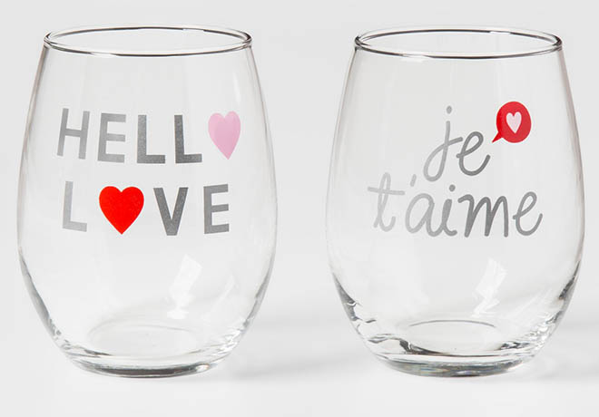 $1.49 Threshold Stemless Wine Glasses