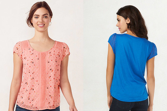 *HOT* $17.49 (Reg $40) Women's LC Lauren Conrad Dot Top + FREE Shipping