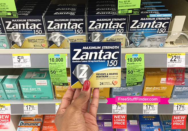 $1.69 (Reg $11) Zantac 150 Acid Reducer at Walgreens