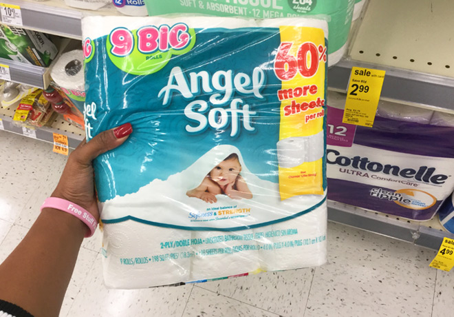 $2.49 (Reg $3.79) Angel Soft Bath Tissue at Walgreens (9 Big Rolls)