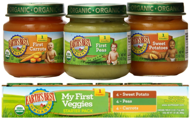 $6.73 Earth’s Best Organic Baby Food 12-Pack + FREE Shipping (Only $0.56 Each!)