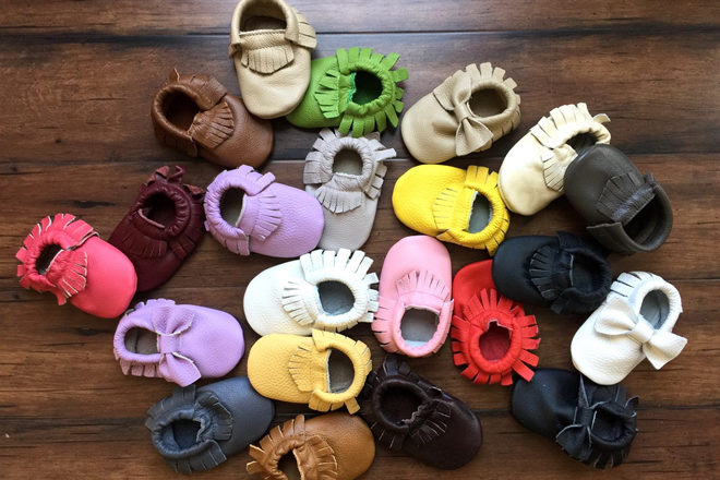 $13.99 (Reg $30) Leather Baby Moccasins