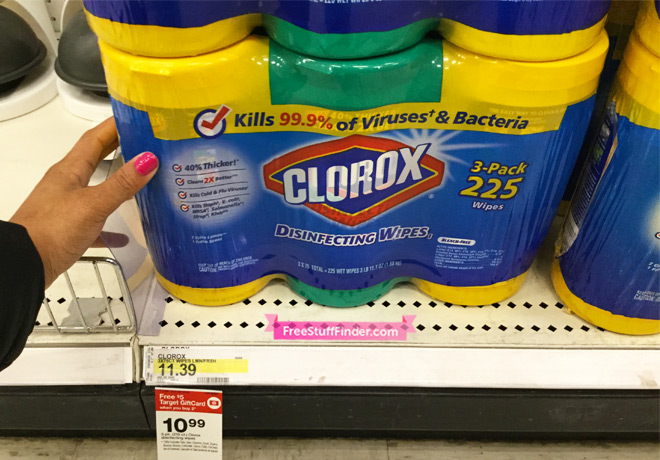 $7.99 (Reg $11.39) Clorox Disinfecting Wipes 3-Pack at Target