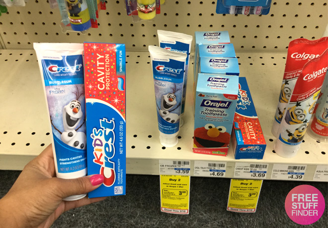 $1.09 Crest Kids' Toothpaste at CVS This Week - Regularly $3.59