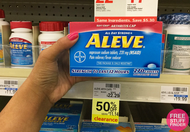 $9.14 (Reg $22.29) Aleve Giant Pack at CVS (Clearance Find)