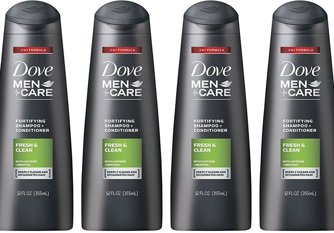 $9.75 (Reg $13.68) Dove Men Shampoo & Conditioner 4-Pack + FREE Shipping