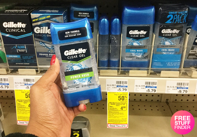 $1.34 (Reg $5.79) Gillette Clear Gel Antiperspirant at CVS