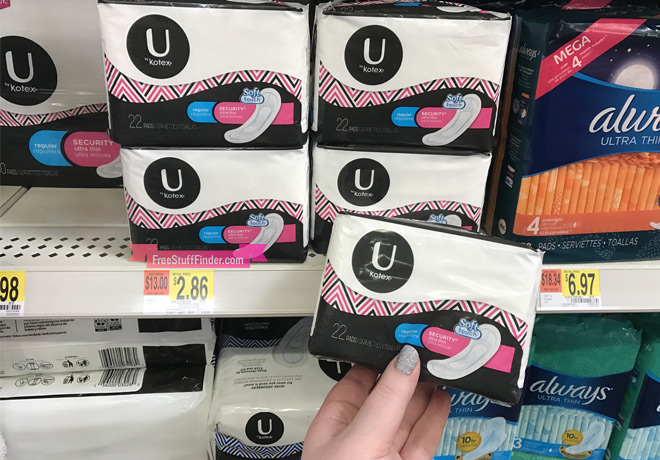 $0.86 (Reg $2.86) U by Kotex Security Pads at Walmart (Print Now!)