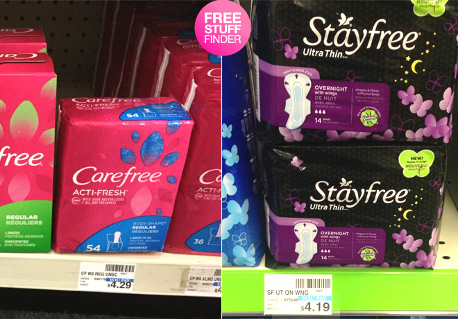 $1.43 (Reg $4.29) Carefree & Stayfree Liners at CVS (Print Now!)