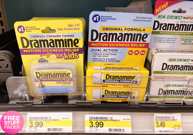 $1.39 (Reg $4) Dramamine Motion Sickness Relief at Target