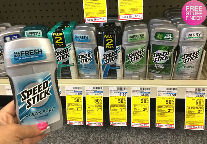 $0.29 (Reg $3.59) Speed Stick Deodorant at CVS