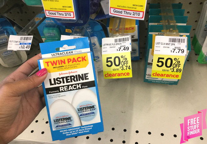 Clearance Find: $2.74 (Reg $7.49) Listerine Floss Twin Pack at CVS