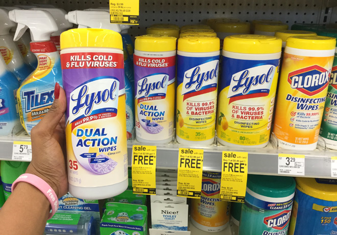 $1.24 (Reg $3) Lysol Disinfecting Wipes at Walgreens (Buy 1 Get 1 FREE!)