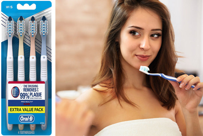 *HOT* $5 (Reg $12) All-in-One Oral-B Pro-Health Toothbrush 4-Pack