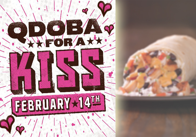 Buy 1 Get 1 FREE QDOBA Entree (2/14 Only)