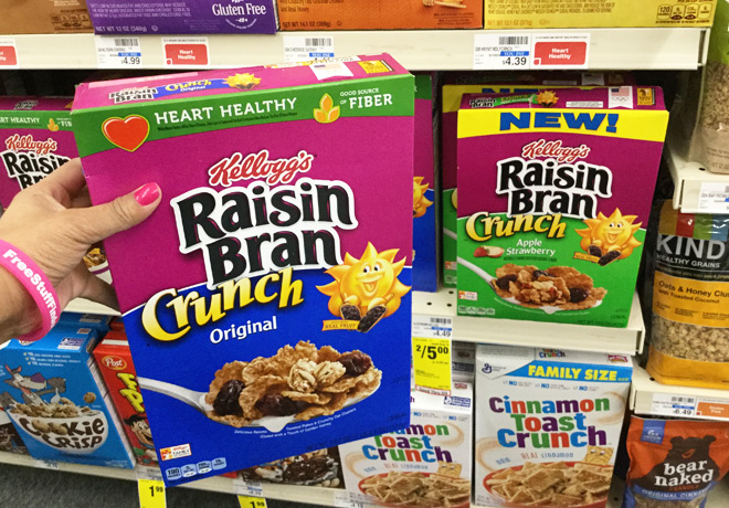 $2 (Reg $4.79) Raisin Bran Crunch Cereal as CVS