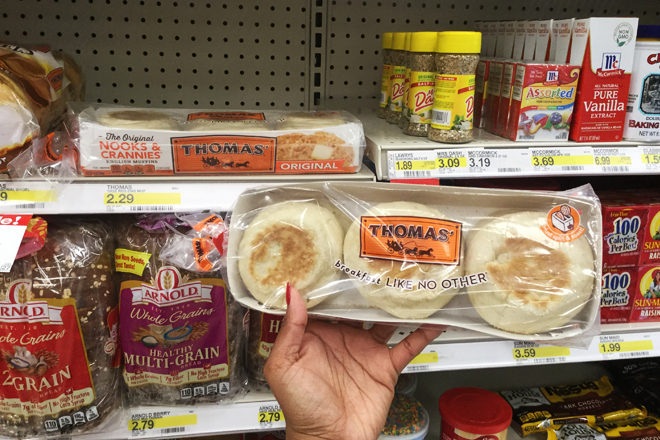 $1.28 (Reg $2.29) Thomas’ English Muffins at Target (Today Only!)