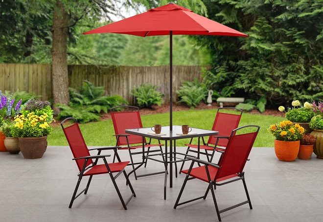 Mainstays 6-Piece Folding Dining Set in Multiple Colors ONLY $79 + FREE Shipping