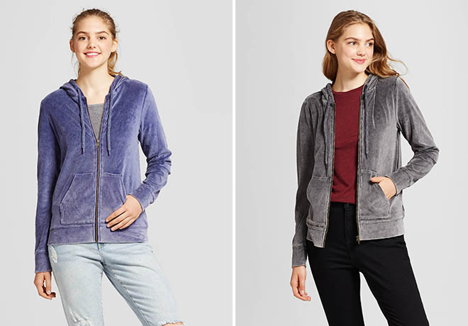 Mossimo Women's Velour Hoodie ONLY $5.98 - Reg $25 at Target