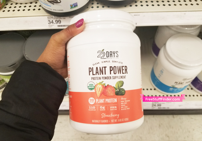 Plant Power Strawberry Protein Powder for JUST $12.49 Per Tub at Target (Reg $25)