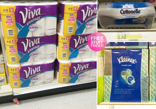 NEW Cottonelle, Kleenex, Scott, Viva Coupons! = 77% Off at Target!