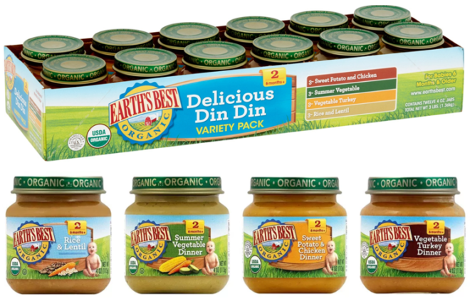 Amazon: Earth’s Best Baby Food 12-Pack Jars Only $5.39 + FREE Shipping ($0.45 Each)