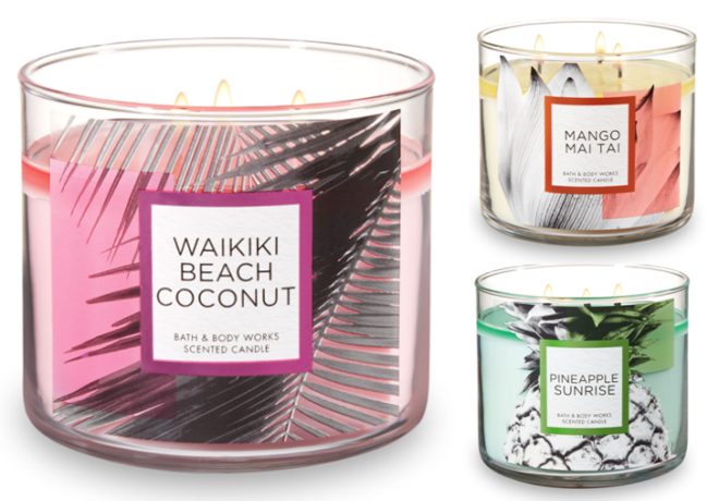 Bath & Body Works Tropical 3-Wick Candles Only $15 + FREE Shipping (REG $24.50)