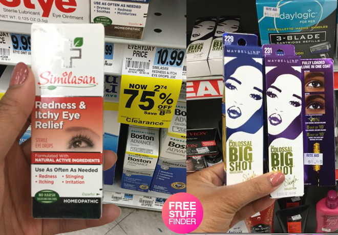 FREE Maybelline Mascara & Similasan Eye Drops - Rite Aid Clearance Finds