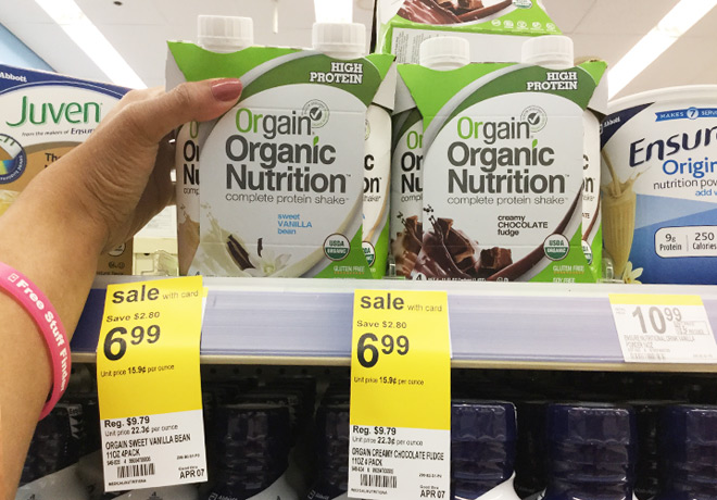 Orgain Organic Nutrition Shakes ONLY $0.75 Per Shake at Walgreens