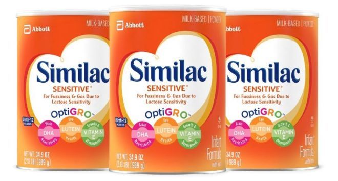 Amazon: Similac Sensitive Infant Formula ONLY $18.77 per Can + FREE Shipping