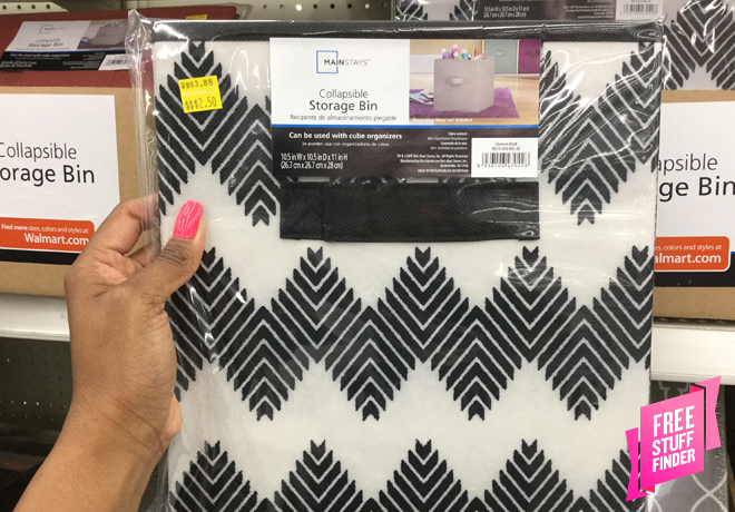 Clearance Find: Mainstays Collapsible Storage Bins JUST $2.50 at Walmart