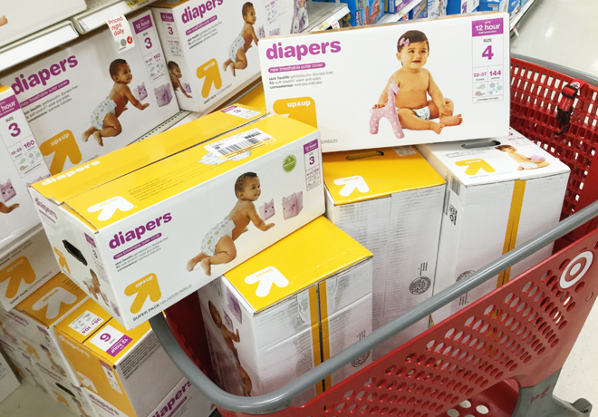 *HOT* Target: Up & Up Giant Pack Diapers Only $16.59 (Reg $22!)