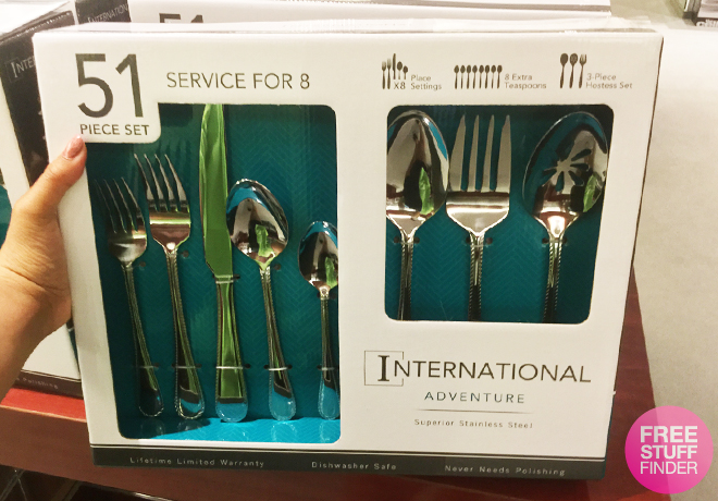 Stainless Flatware Set 51-Piece ONLY $27.99 + FREE Pickup - Regularly $80!