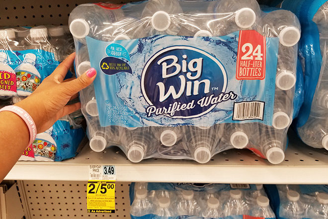 Big Win Purified Water 24-Pack Only $2 at Rite Aid (That's 8¢ per Bottle) - Reg $3.49
