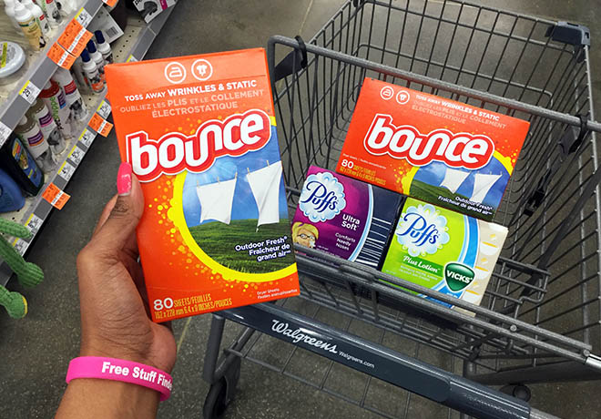 Bounce Dryer Sheets JUST $1.99 (Reg $5.49) at Walgreens + FREE Puffs