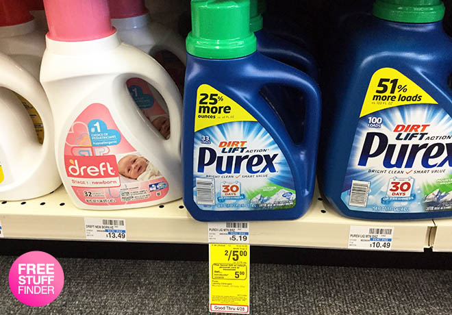 Purex Laundry Detergent JUST $1.42 at CVS (Regularly $5.19) - Only 4¢ per Load!