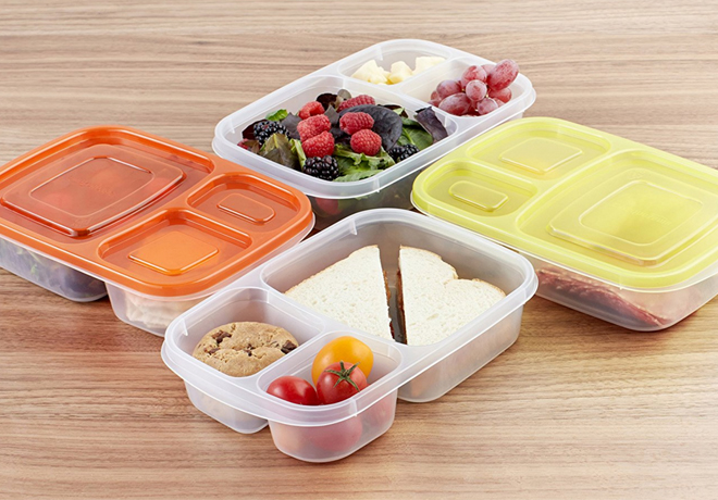 Amazon: 3-Compartment Bento Containers, Just $13.95 (Just $3.49 Each!)