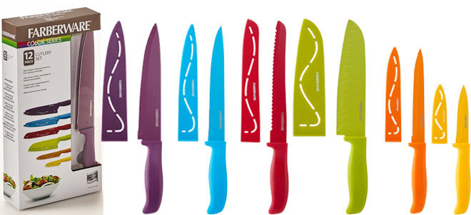 Amazon: Farberware 12-Piece Non-Stick Cutlery Knife Set ONLY $11.92 (Multicolor!)