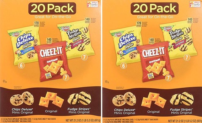 Amazon: Cookie & Cheez-It Pack (20 Count), Only $3.19 + FREE Shipping - 16¢ Per Bag!