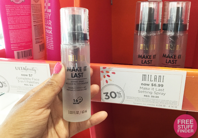 ULTA Spring Haul Event: Milani Makeup Setting Spray Just $6.99 (Reg $10)